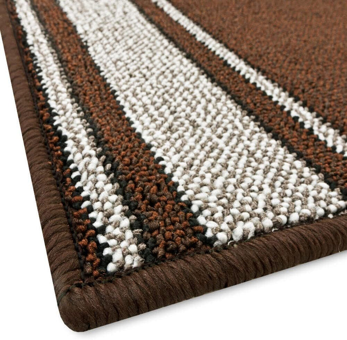 Tappeto Scala Passatoia Ingresso Corsia Scale Antiscivolo Stile Classico Marrone 67x700 cm