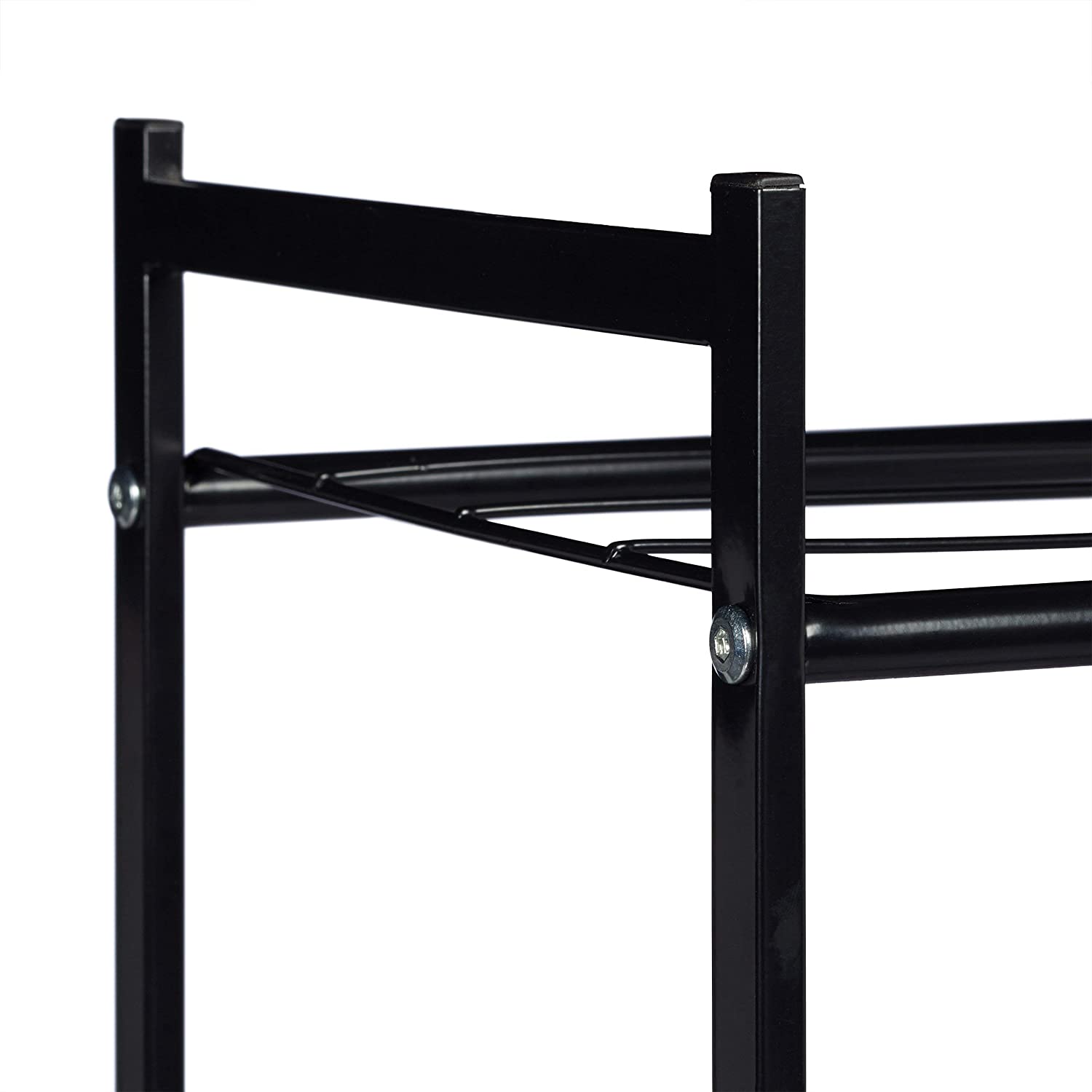 Scarpiera 3 ripiani in metallo portaoggetti per 8 paia con maniglie nere 13_0001640