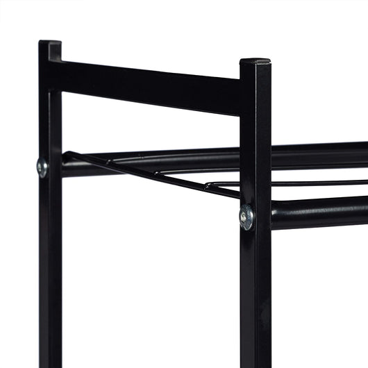 Scarpiera 3 ripiani in metallo portaoggetti per 8 paia con maniglie nere 13_0001640