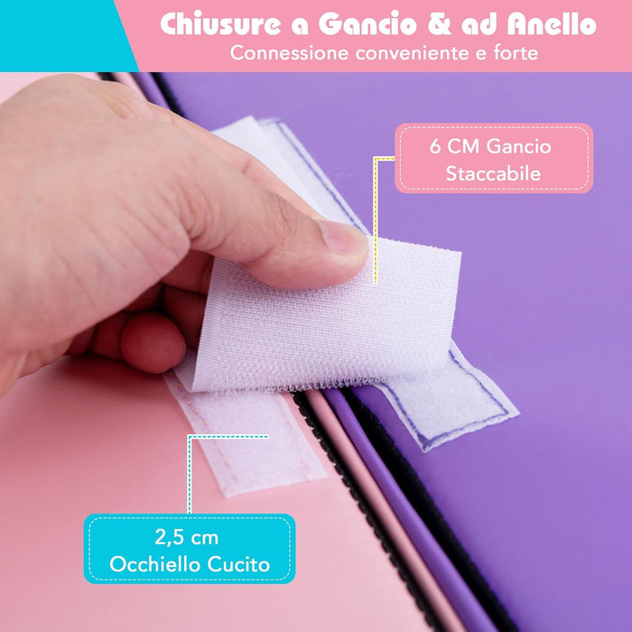 Set di 2 Blocchi per Gattonare e Arrampicare per Neonati e Bambini, Set di Blocchi di Schiuma Morbida per Gioco Attivo Interno, Set di Gioco Morbido per Sviluppo dei Bambini (Viola e rosa)