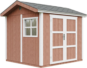 Casetta da giardino di qualit? premium 5,9 m² - H252x250x294 cm - Timbela M913A-REDWOOD RED