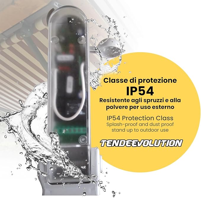 Motore Elettrico Professionale 100Kg/50Nm Silenzioso con Centralina Sole-Vento, Telecomando - Tapparelle/Tende Sole Ø63mm
