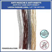Tenda Antimosche Modello GLIT PIENO in PVC, Plastica Salmone | Largh. 1,20m x Alt. 2,60m | Protezione Insetti, Porta, Esterno, Interno