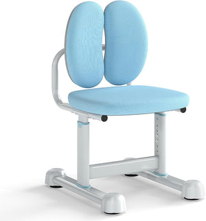 Sedia da Scrivania per Bambini 3+ Anni, Sedia Imbottita per Studiare con Doppio Supporto Lombare e Altezza Regolabile, Chair da Compiti per Casa e Scuola, Portata 100 kg (Blu)