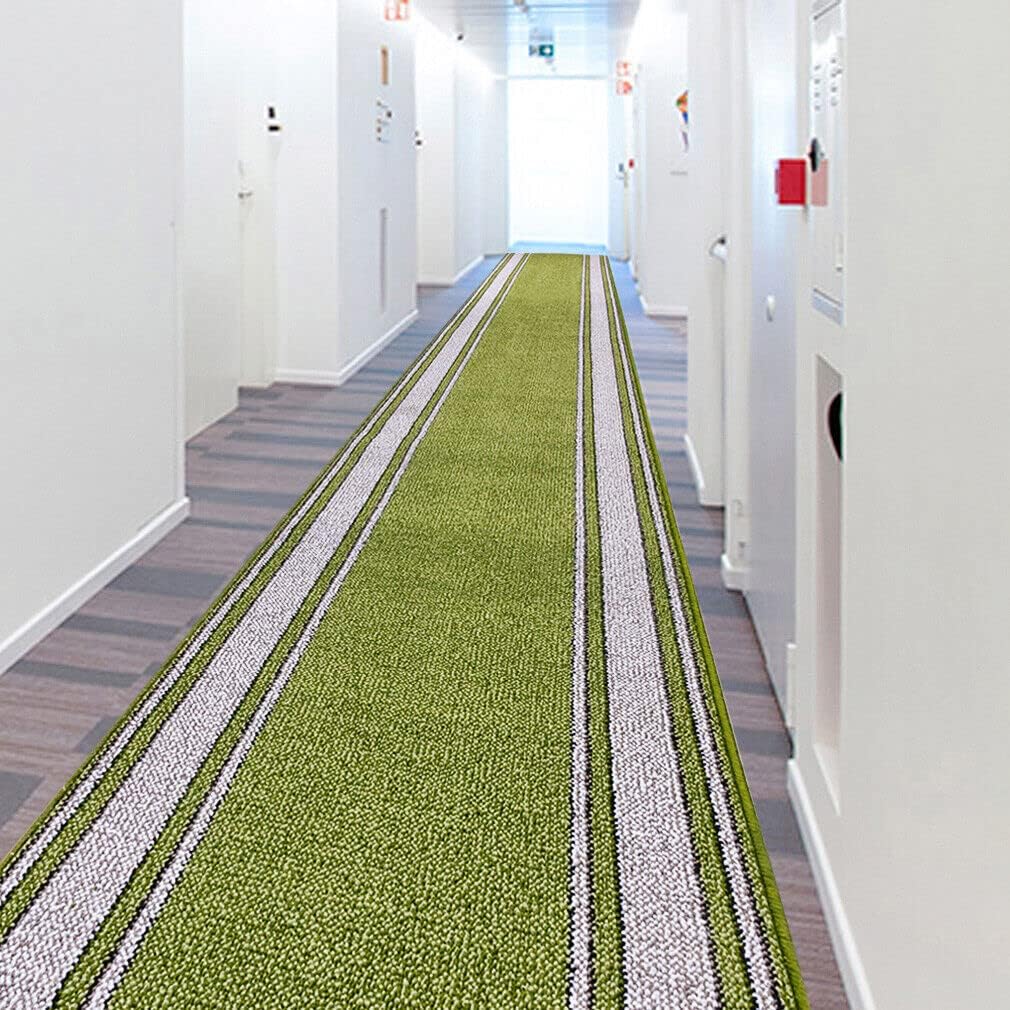 Tappeto Scala Passatoia Ingresso Corsia Scale Antiscivolo Stile Classico Verde 67x80 cm