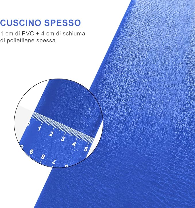 Tappetino per Pole Dance Pieghevole Tappeto per Palo da Danza Antiscivolo, Diametro 150 x 5 cm(Blu)