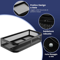 Cestino Portaoggetti Anteriore per ATV, Cestino Portapacchi Anteriore Resistente con Telaio in Metallo a Maglie, Cestino Portaoggetti per Accessori per ATV/UTV, 92 x 44 x 16,5 cm