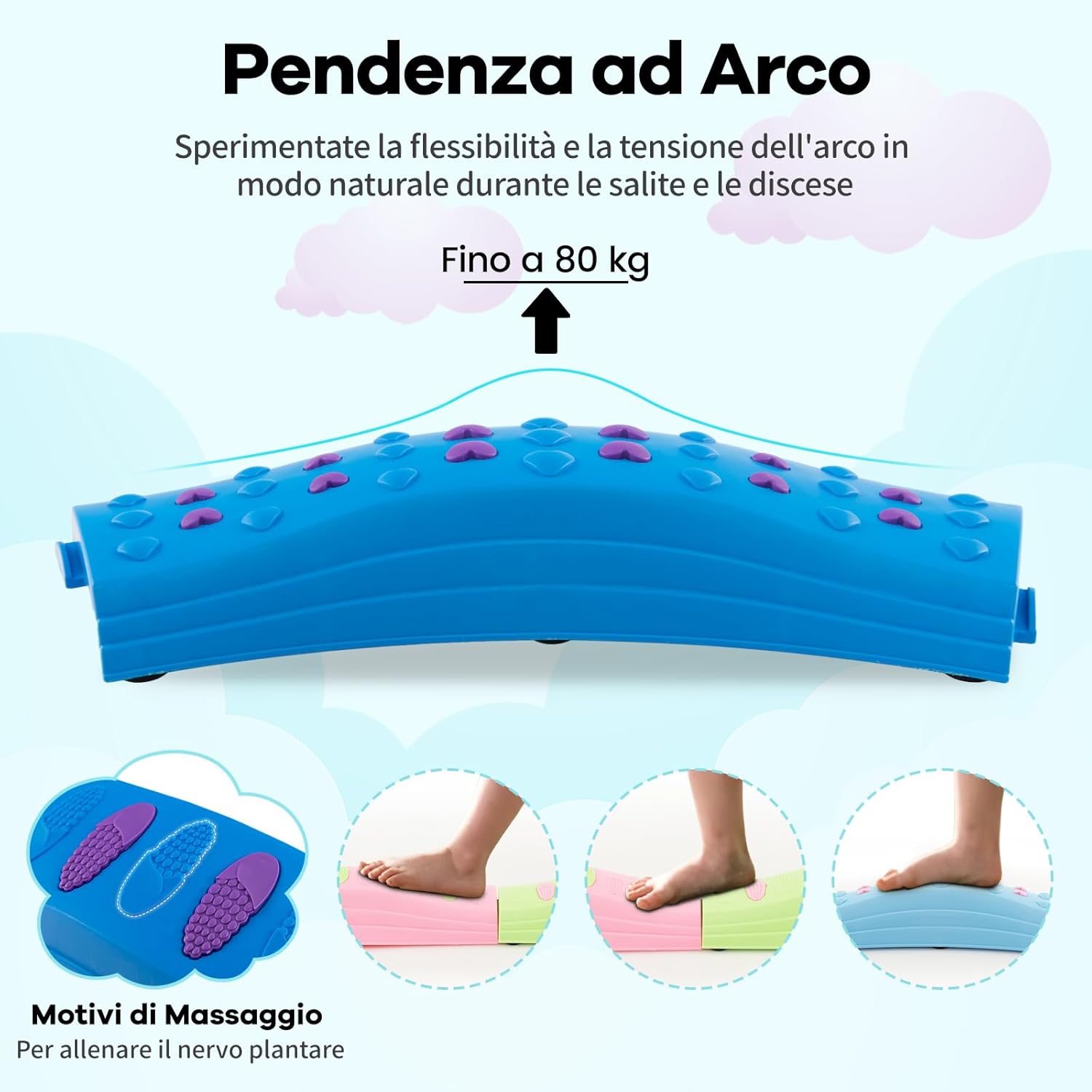 20 Pezzi di Travi Bilanciere, Blocchi Bilanciere per Bambini con Motivi Massaggiatori, Giochi per Pavimento del Percorso di Allenamento per Coordinazione ed Esercizio di Stabilità（Verde)