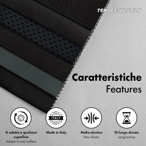 Ecopelle "Antiscivolo MOD.1" - Colore Nera - Elastica, Resistente, 100% Impermeabile - Ideale per Auto, Moto, Arredamento - Vendita al Mezzo Metro