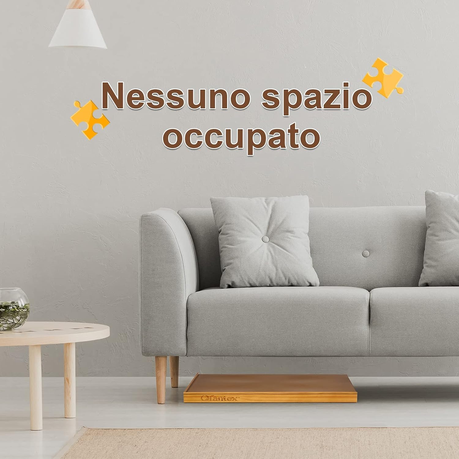 Tavolo da Puzzle, con 4 Cassetti e Vassoio Scorrevole per Puzzle, per Bambini e Adulti, di Legno, 65x80x6,55 cm