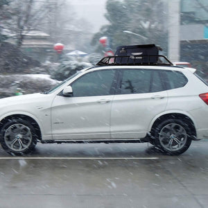 Portapacchi da Tetto Universale, Bagagliera Portabagagli Auto Tetto Portata 110kg, Nero, 120 X 98 X 16,5 cm (Nero, stile 1)