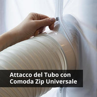 Innoliving Guarnizione Universale per Finestre INN-52001, Compatibile con Condizionatori d’Aria Portatili, Design Regolabile fino a 4m, Materiale Impermeabile TERYLENE, Sistema a Velcro con Zip