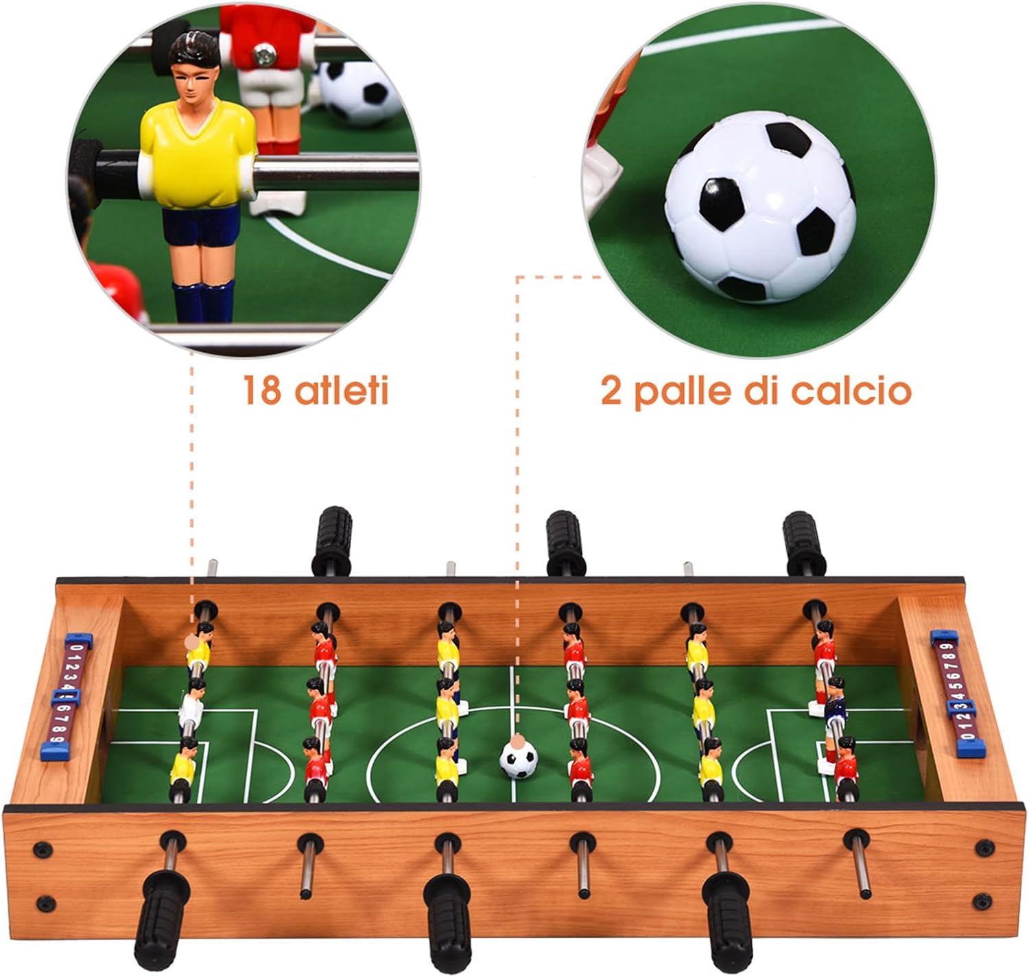 Tavolo multi gioco 2 in 1, tavolo da gioco con design compatto per calcio balilla e hockey da tavolo, facile da montare, per adulti e bambini