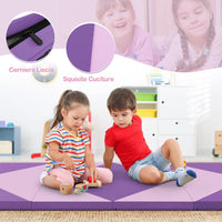 Tappetino Ginnastica Pieghevole 240 CM, Tappetino Fitness con Maniglie e Chiusure a Strappo per Stretching, Yoga, Arti Marziali da Casa e Palestra