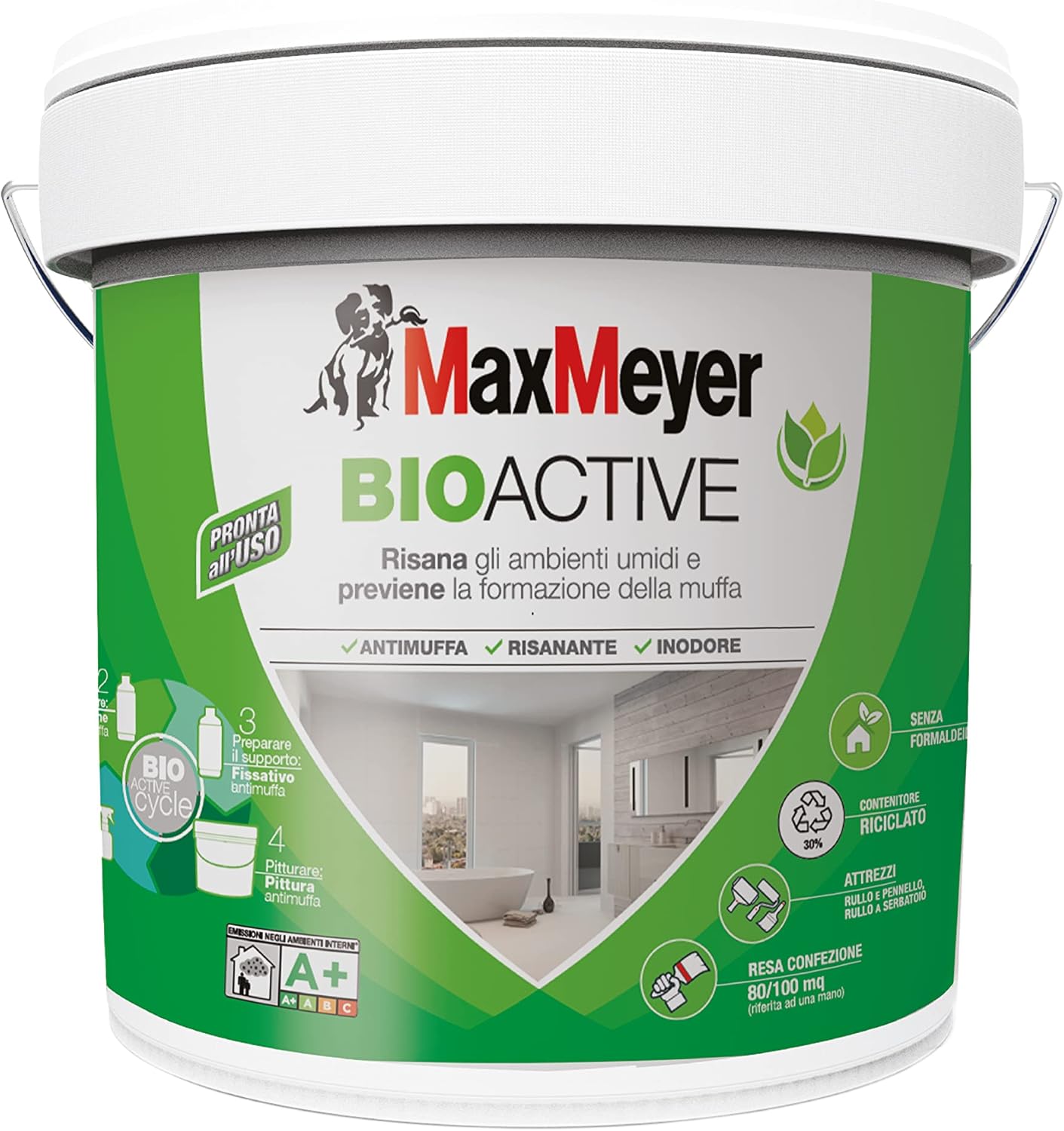 Pittura per Interni Lavabile Monomano SUBITOBIANCO A+, Colore Bianco, 10L