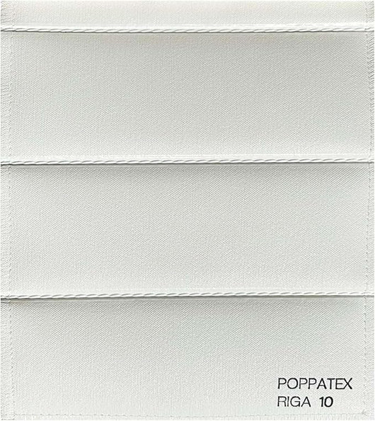 Tessuto Ecopelle Nautica Tappezzeria Alta Qualità "POPPATEX RIGA" - Colore Bianco 10 - Morbida e Resistente - Vendita al Metro - H.140