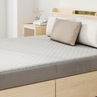 Protezione per Materasso, Coprimaterasso in Velluto Morbido di Lusso con Fondo Antiscivolo, Copertura per Materasso Confortevole con Imbottitura in Spugna (200 x 140 cm)