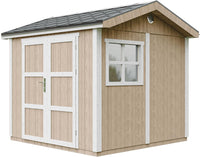 Casetta da giardino di qualit? premium 5,9 m² - H252x250x294 cm - Timbela M913A-TERRA BROWN