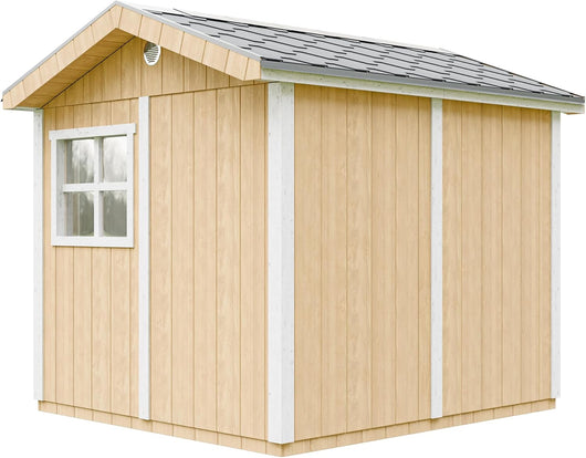 Casetta da giardino di qualit? premium 5,9 m² - H252x250x294 cm - Timbela M913-HARVEST HONEY