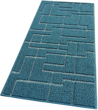 Tappeto Casa Cucina 3D 50x115 Cm Design Geometrico Moderno Assorbente Antiscivolo Blu