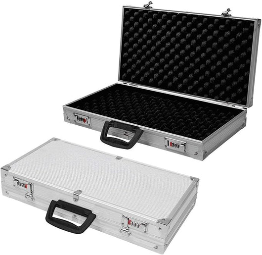 Custodia Dura in Alluminio per Armi, Valigetta per Pistole, Fucili con Serratura, 47 x 25 x 8,3 cm