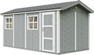 Casetta da giardino di qualit? premium 11,47 m² - H252x250x530 cm - Timbela M915C-CAVERN STEEL