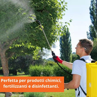 Pompa a Spalla Manuale 16L per Nebulizzazione e Irrorazione – Nebulizzatore a Pressione per Disinfestazione e Giardinaggio con Ugello in Ottone Regolabile