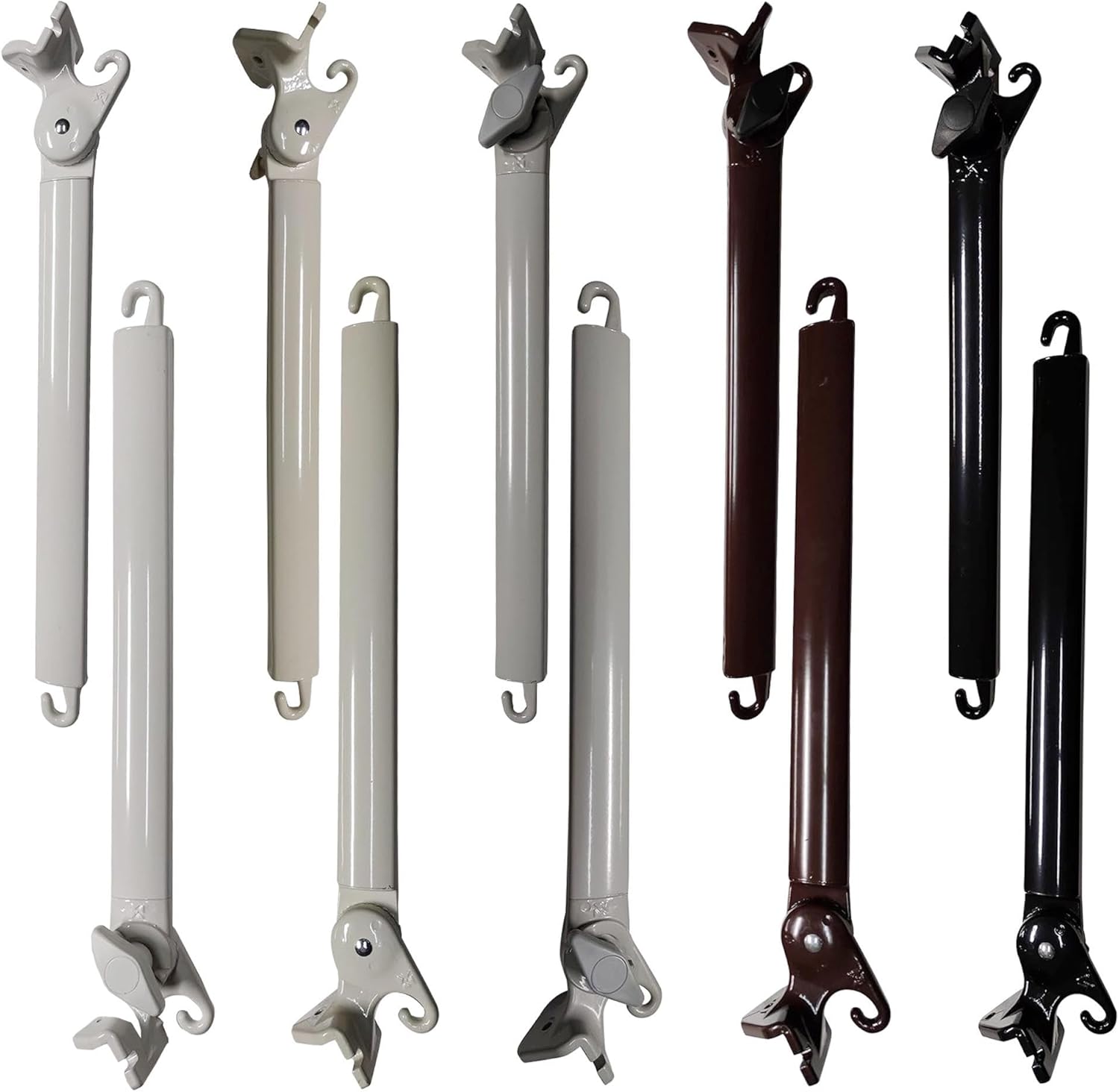 Coppia Braccetti Alluminio 50cm | Tenda da Sole a Caduta | Nero | Regolabile & Resistente