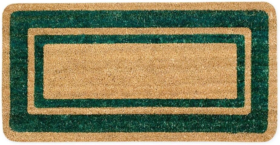 Zerbino Cocco Verde Ingresso Porta 33x60 cm Elegante Robusto Antiscivolo Asciugapassi Esterno