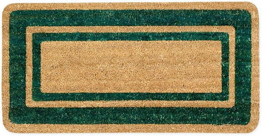 Zerbino Cocco Verde Ingresso Porta 33x60 cm Elegante Robusto Antiscivolo Asciugapassi Esterno