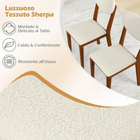 Set da 2 Sedie da Pranzo, Sedie Moderne Senza Braccioli con Gambe in Legno di Gomma, Seduta e Schienale Imbottiti, per Soggiorno, Sala da Pranzo e Ristorante, Portata 180 kg