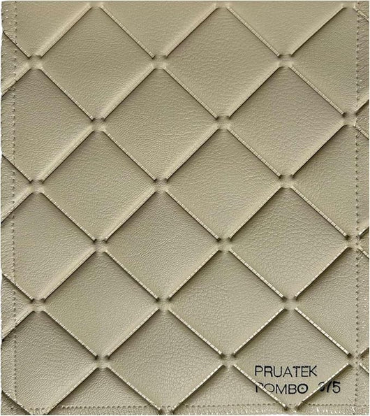 Tessuto FintaPelle Nautica Tappezzeria Alta Qualità "PRUATEK" - Colore ROMBI BEIGE CHIARO 0375 - Morbida e Resistente - Vendita al Metro - H.140