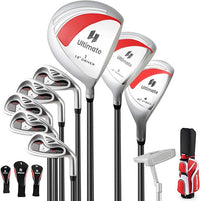 Set Completo di Mazze da Golf da Dona, Include Driver 460CC 1, Fairway 3, Ibrido 4, Ferri 6, 7, 8, 9 e P, Putter, 3 Copri Mazzetta e 1 Borsa per Destrimano