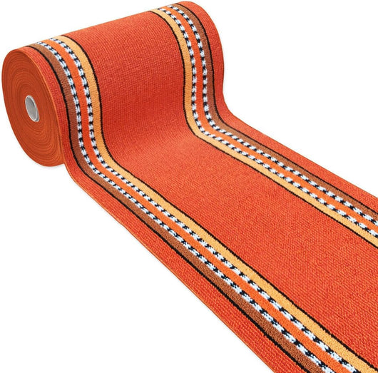 Tappeto Cucina 50x110 cm Antiscivolo Made in Italy Passatoia Corsia Bordata Ingresso Lavabile Arancione