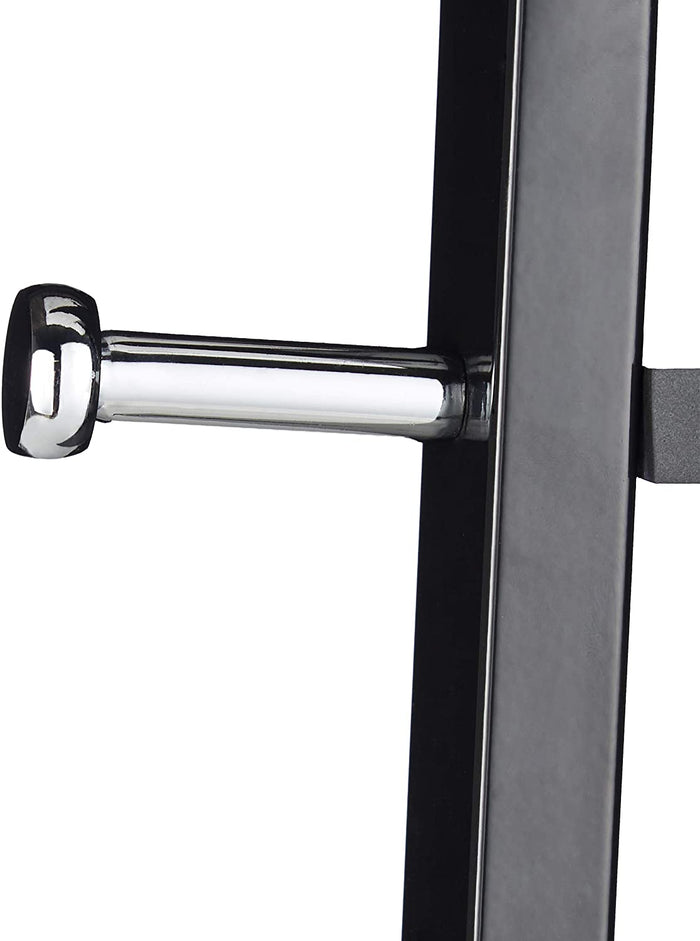 Appendiabiti da terra in metallo per cappotti giacche corridoio ingresso 175 cm nero 13_0002199