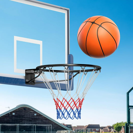 Cerchio da basket di ricambio da 45 CM, Obiettivo da basket per interno ed esterno per bambini e adulti Nero-Ricreazione outdoor