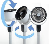 Innoliving Ventilatore a Piantana Digitale High Tech INN-533, Slim Design, Display Touch, Telecomando, Oscillazione 3D, Timer 12h, 3-12 Velocità, 50W, Ventilazione Potente fino a 5m