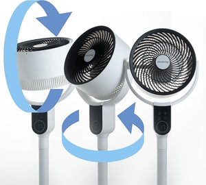 Innoliving Ventilatore a Piantana Digitale High Tech INN-533, Slim Design, Display Touch, Telecomando, Oscillazione 3D, Timer 12h, 3-12 Velocità, 50W, Ventilazione Potente fino a 5m