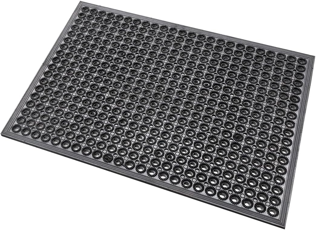 Zerbino Gomma Morbida 47x62 Cm Tappeto Ingresso Raschia Fango Dentato Drenante Antiscivolo