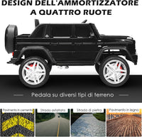 Mercedes Benz Macchina Elettrica per Bambini 12V, Veicolo Elettrico con Luci LED e Chiusura di Sicurezza, Macchina Cavalcabile per Bambini 3-8 Anni (Nero)