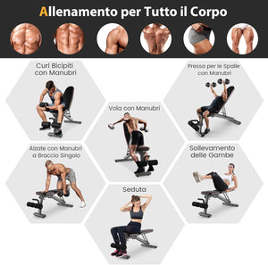 Panca Regolabile, Panca per Pesi Multifunzione, Panca Pesi Panca Fitness, Fino a 300kg, Ideale per Casa Ufficio