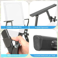 Set di 2/4 Sedie Pieghevoli da Giardino in Textilene, Sedie da Esterno con Schienale Alto, Poltrona Portatile per Giardino Campeggio Patio, Portata 150 kg (4, Bianco, 62 x 58 x 96 cm)