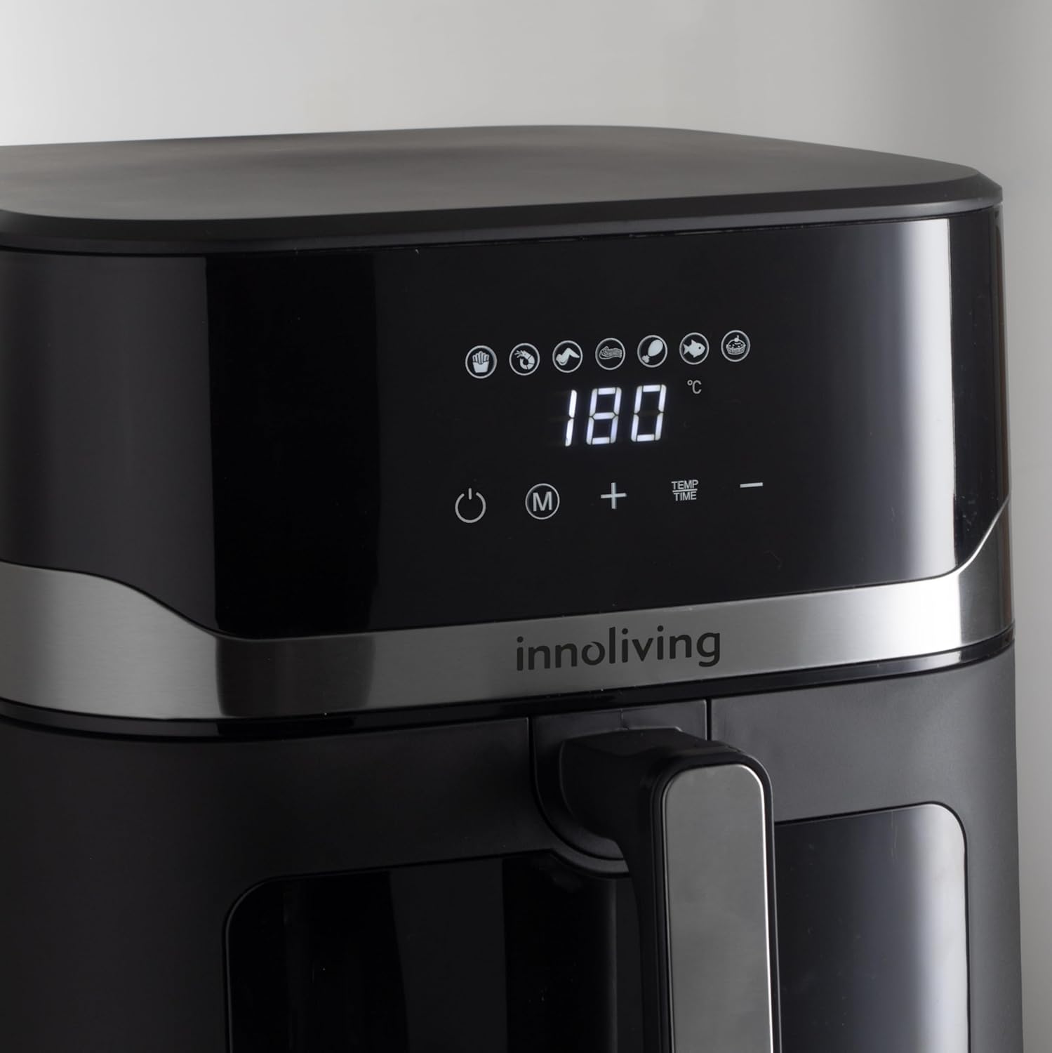 Innoliving Friggitrice ad Aria 8 Litri INN-891 con Pannello Digitale Touch, 7 Programmi Preimpostati, Finestra di Controllo e Luce Interna