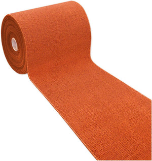 Tappeto Cucina 57x360 cm Tessitura Piatta Antiscivolo Multiuso Corsia Corridoio Made In Italy Arancione