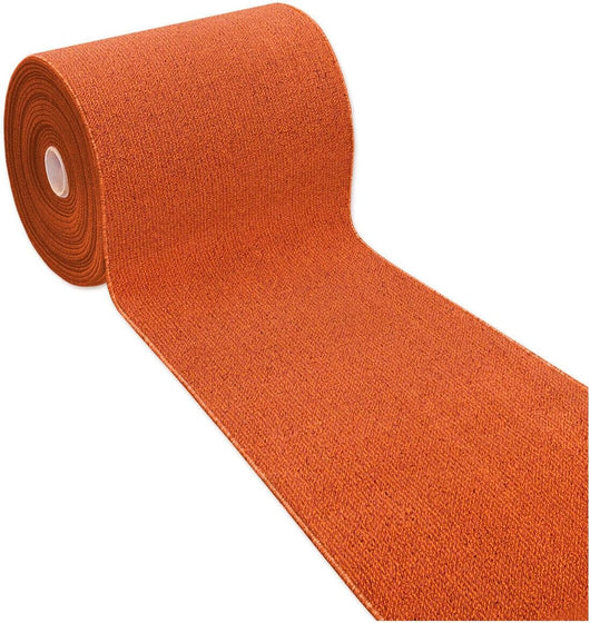 Tappeto Cucina 57x230 cm Tessitura Piatta Antiscivolo Multiuso Corsia Corridoio Made In Italy Arancione