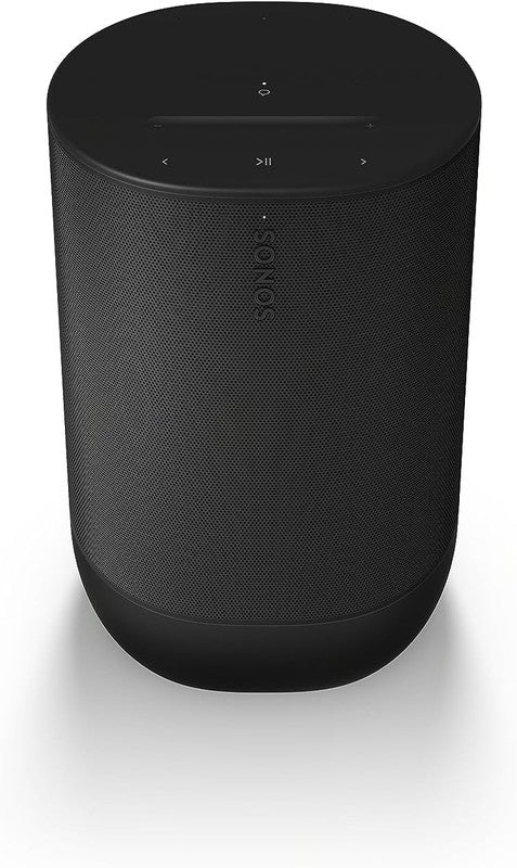 Sonos Move 2 | Speaker portatile wireless con Wi-Fi, Bluetooth, Amazon Alexa, 24 ore di autonomia della batteria, base di ricarica wireless - Nero