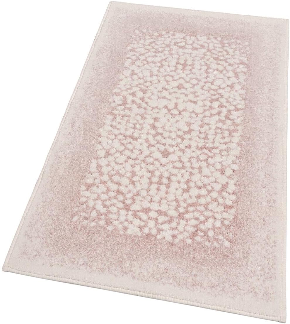 Tappeto Bagno Vintage Camera Scendiletto 60x130 Cm Morbido Cotone Assorbente Antiscivolo Rosa