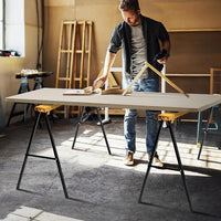 2 Cavalletti da Lavoro Pieghevoli, Coppia di Cavalletti in Metallo per Segare, Carico Fino a 275 kg (Modello 1)