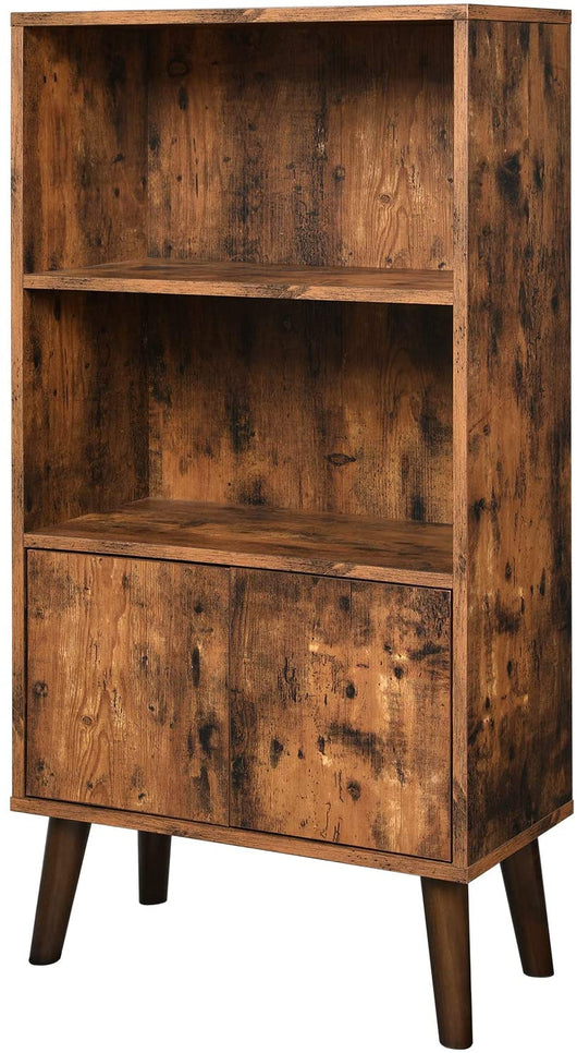 Scaffale per cassettiera a 3 livelli, stile industriale, pannello in truciolare marrone 12_0000490