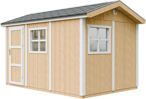 Casetta da giardino di qualit? premium 8,68 m² - H252x250x412 cm - Timbela M914-HARVEST HONEY